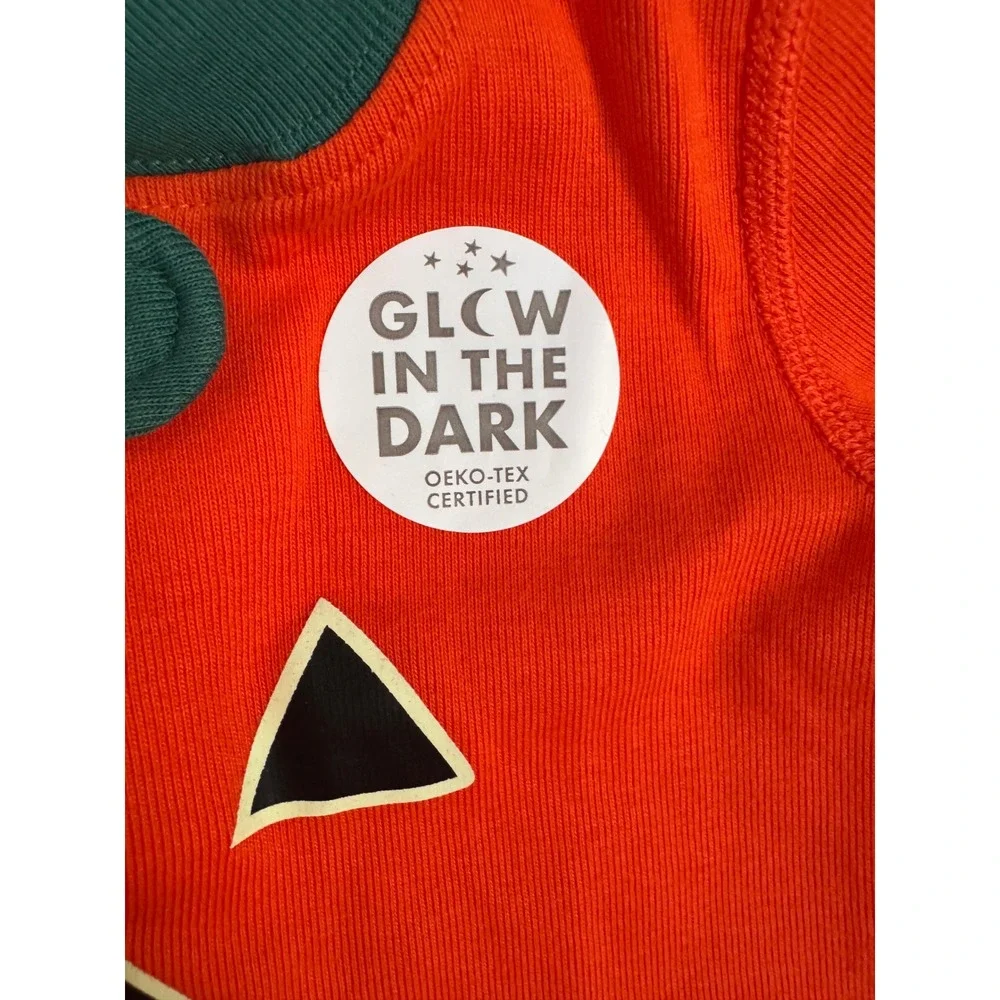 Hanna Andersson Glow in the Dark Halloween Pumpkin Pajamas Baby Size‎ 12-18m NEW
